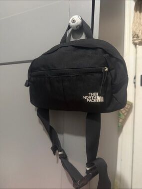 The North Face Black Belt Bag with White Logo